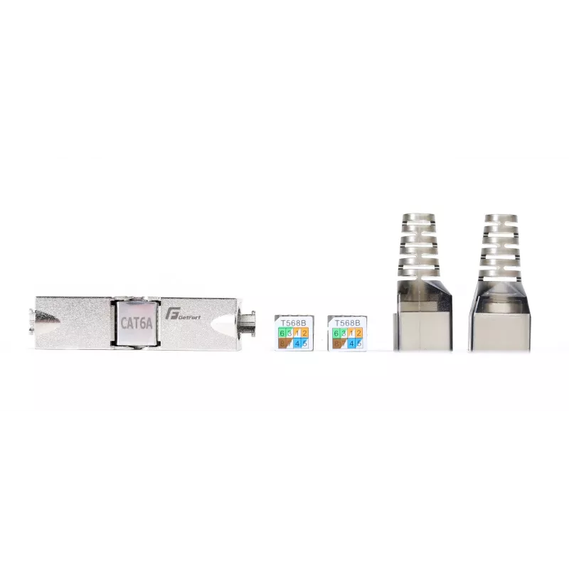 GETFORT 58460 CAT.6A Μονάδα Keystone Jack RJ45 Θωρακισμένη Χωρίς Εργαλεία