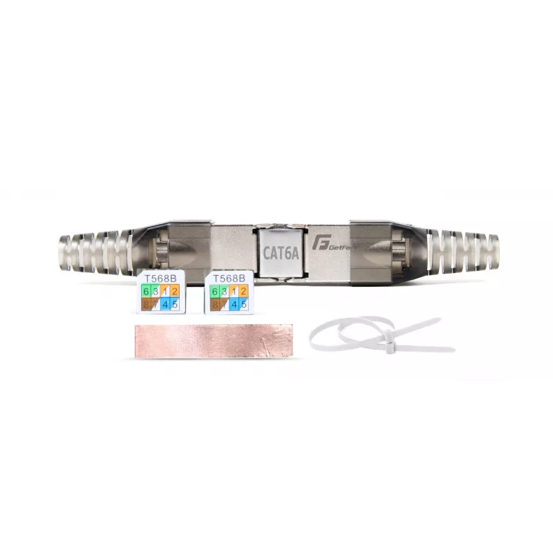 GETFORT 58460 CAT.6A Μονάδα Keystone Jack RJ45 Θωρακισμένη Χωρίς Εργαλεία