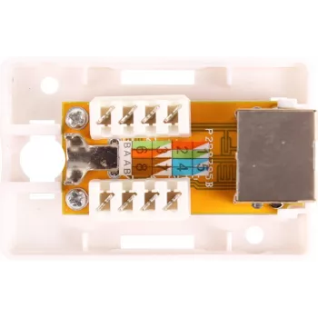 GETFORT GF-1G5EFTP θωρακισμένο επιτοίχιο RJ45 module Cat.5e, λευκό