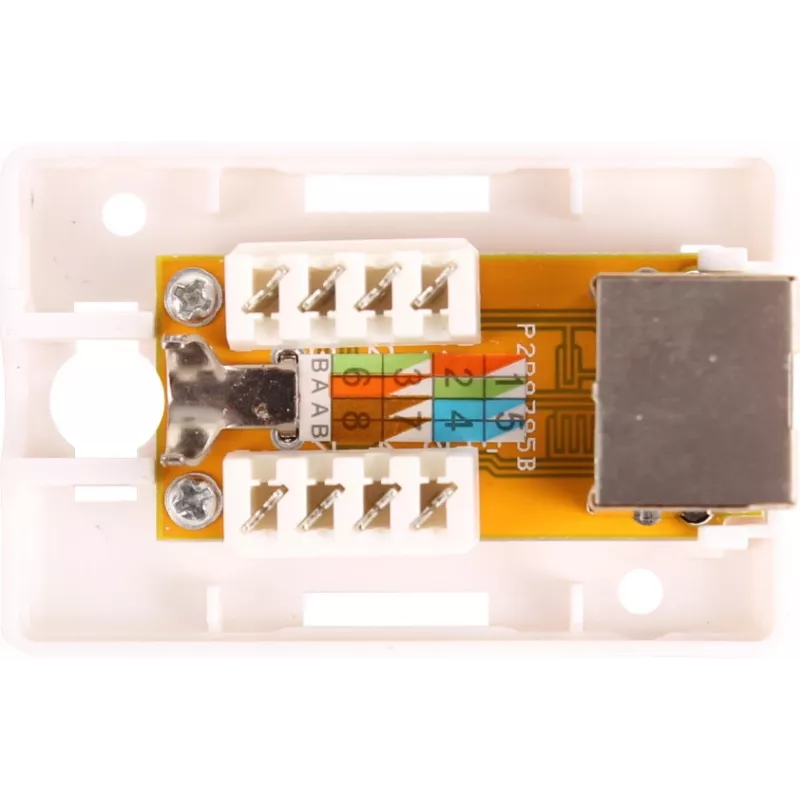 GETFORT GF-1G5EFTP θωρακισμένο επιτοίχιο RJ45 module Cat.5e, λευκό