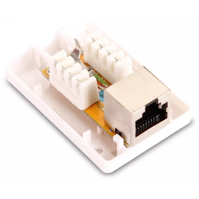 GETFORT GF-1G5EFTP θωρακισμένο επιτοίχιο RJ45 module Cat.5e, λευκό