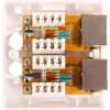 GETFORT GF-2G5EFTP Θωρακισμένη Επιτοίχια Πρίζα RJ45, 2 Θέσεων, Cat.5e, Λευκό