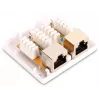 GETFORT GF-2G5EFTP Θωρακισμένη Επιτοίχια Πρίζα RJ45, 2 Θέσεων, Cat.5e, Λευκό