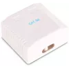 GETFORT GF-2G5EFTP Θωρακισμένη Επιτοίχια Πρίζα RJ45, 2 Θέσεων, Cat.5e, Λευκό