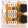 GETFORT GF-2G5EUTP επιτοίχια διπλή πρίζα RJ45 Cat.5e UTP, λευκό