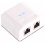 GETFORT GF-2G5EUTP επιτοίχια διπλή πρίζα RJ45 Cat.5e UTP, λευκό