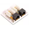 GETFORT GF-2G6UTP Surface-Mount 2-Port RJ45 Cat.6 UTP Network Socket, White