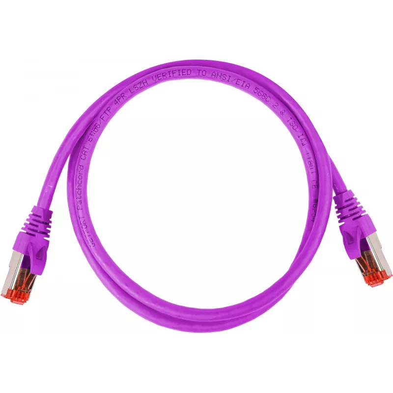 GETFORT GF-PC6ASFTP-2V Cat.6A S/FTP LSOH Patch καλώδιο 2m μωβ