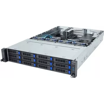 Giga Computing GigaByte R263-S30-AAH2 2U Rackmount Server Barebone, 12x 3,5 ίντσες/2,5 ίντσες Hot-Swap Bays, 2x 1300W Redundant PSU, Intel C236, LGA 1151