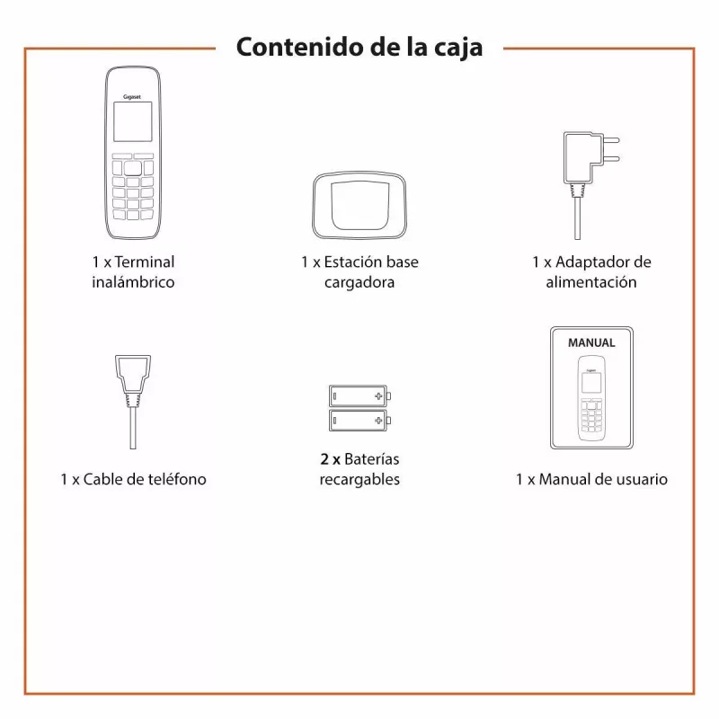 Gigaset A270 DECT ασύρματο τηλέφωνο μαύρο