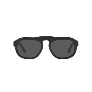 GIORGIO ARMANI MAN AR8173-500187 ορθογώνια γυαλιά ηλίου μαύρο/γκρι 52mm