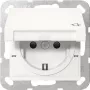 Gira 441427 Πρίζα SCHUKO με αναδιπλούμενο καπάκι, System 55, Λευκό