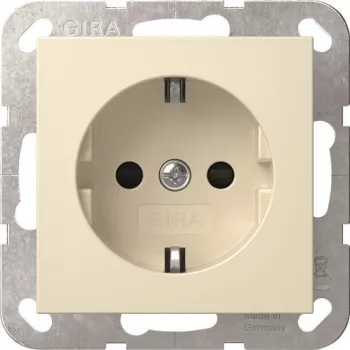 GIRA 445301 Πρίζα SCHUKO με Shutter, System 55, κρεμ