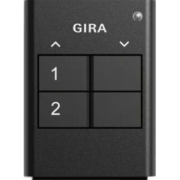 GIRA 535210 Ασύρματος Πομπός Χειρός για System 3000, Ασύρματο 2 Καναλιών, με Μπαταρία, Λευκό