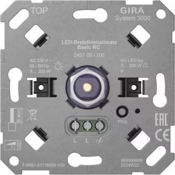 Gira LED περιστροφικός dimmer ένθετο Basic RC System 3000 245700