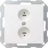 Gira πρίζα σύνδεσης ηχείου System 55, Standard 55, E2, Event, Event Klar, Event Opak, Esprit, ClassiX λευκό (040203)