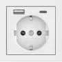 Gira πρίζα SCHUKO με τροφοδοσία USB, 2x USB-A 5V 2,1A, χωνευτή, λευκό γυαλιστερό 245970