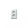 Gira Standard 55 Πλαίσιο κάλυψης για διπλή πρίζα Schuko, Λευκό Σατινέ (0780 04)