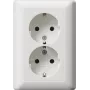 Gira Standard 55 Διπλή πρίζα SCHUKO λευκό ματ (078804)