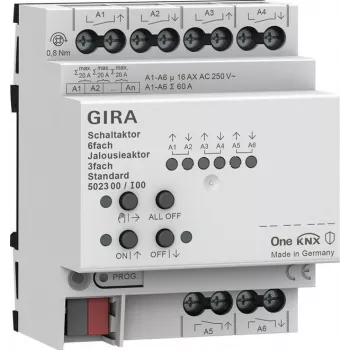 Gira ενεργοποιητής φωτισμού και ρολών 6f/3f 16 A 502300