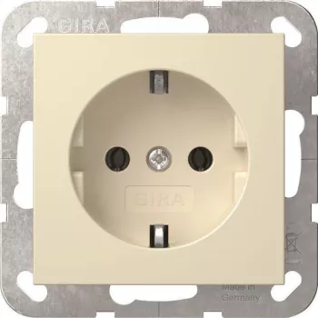 Gira System 55 Πρίζα SCHUKO κρεμ λευκό (418801)