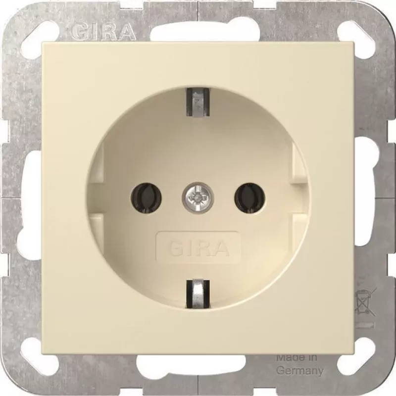 Gira System 55 Πρίζα SCHUKO κρεμ λευκό (418801)