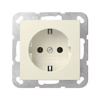 Gira System 55 Πρίζα SCHUKO κρεμ λευκό (418801)