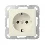 Gira System 55 Πρίζα SCHUKO κρεμ λευκό (418801)