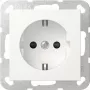 Gira System 55 πρίζα SCHUKO, χωνευτή, λευκό ματ, 16 A, 250 V, με αυξημένη προστασία επαφής 475527