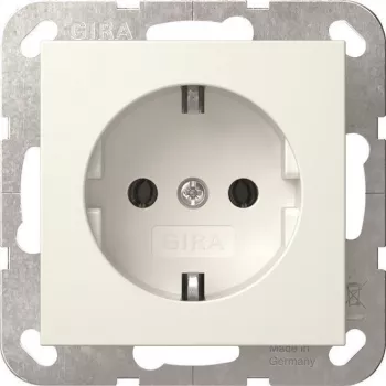 Gira System 55 Πρίζα SCHUKO, λευκό, χωνευτή, 16 A 446603