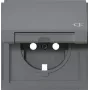 Gira TX_44 SCHUKO Καπάκι πρίζας με καπάκι, ανθρακί 492267