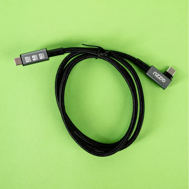 Gizzu Καλώδιο Type-C Γωνιακό 100W 10Gbps 1m