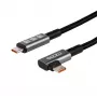Gizzu Καλώδιο Type-C Γωνιακό 100W 10Gbps 1m