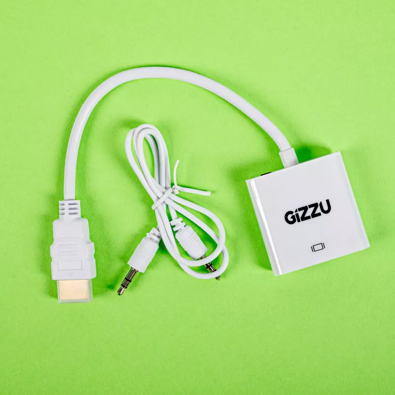Gizzu 1080P Προσαρμογέας HDMI σε VGA με Ήχο