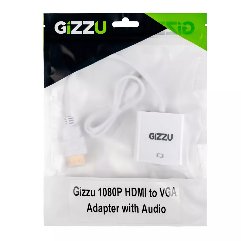 Gizzu 1080P Προσαρμογέας HDMI σε VGA με Ήχο