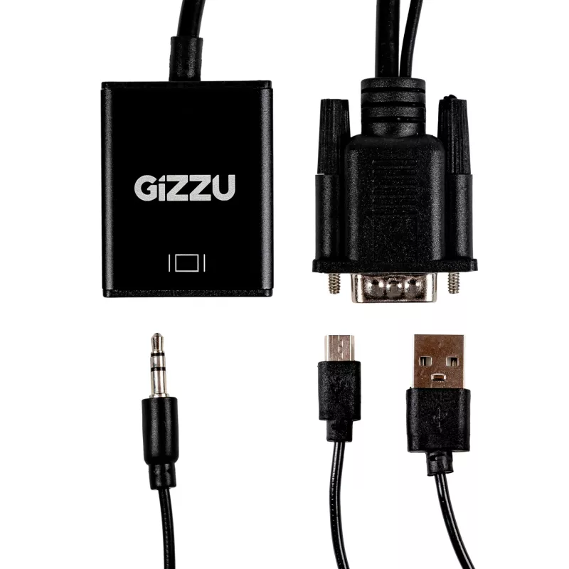 Gizzu Προσαρμογέας VGA σε HDMI 1080P με ήχο