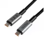 GIZZU 240W 20Gbps Καλώδιο USB-C σε USB-C 2m Μαύρο