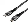 GIZZU καλώδιο USB-C σε USB-C πλεκτό 240W 480Mbps 1m μαύρο