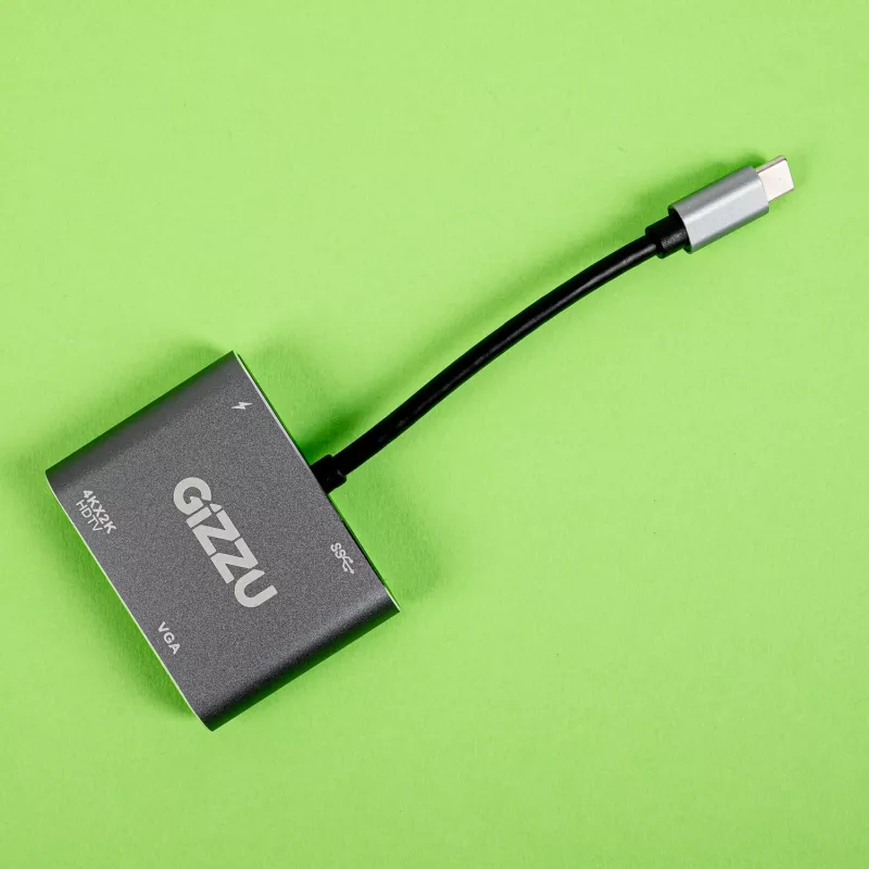 Gizzu 4-in-1 Type-C σε HDMI/VGA/USB3.0 Hub