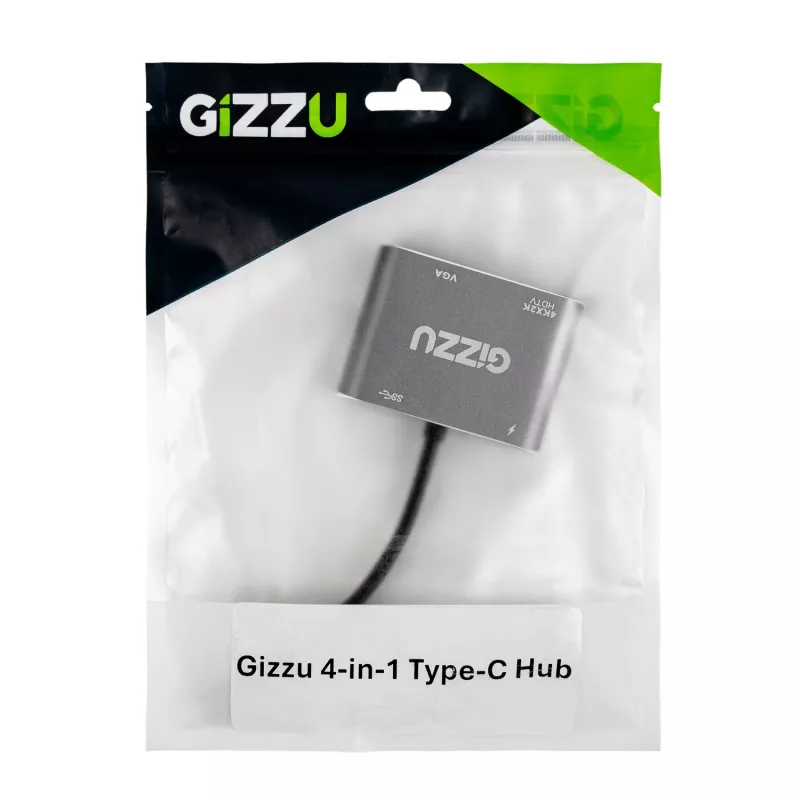 Gizzu 4-in-1 Type-C σε HDMI/VGA/USB3.0 Hub
