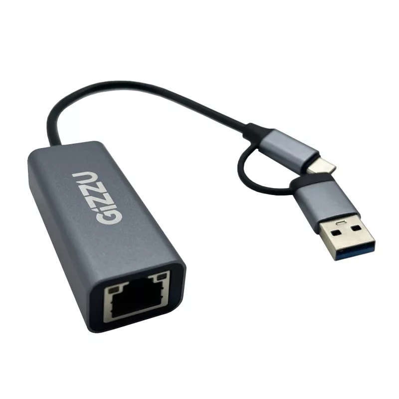 Gizzu High Speed Type-C/A σε Gigabit Adapter Poly