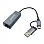 Gizzu High Speed Type-C/A σε Gigabit Adapter Poly