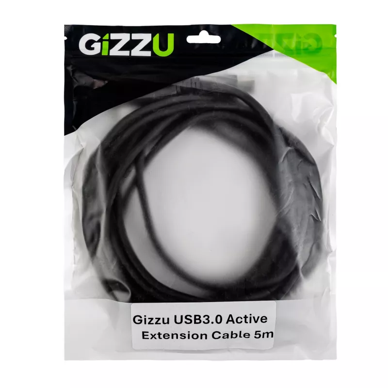 Gizzu Καλώδιο επέκτασης USB 3.0 ενεργό 5m - μαύρο