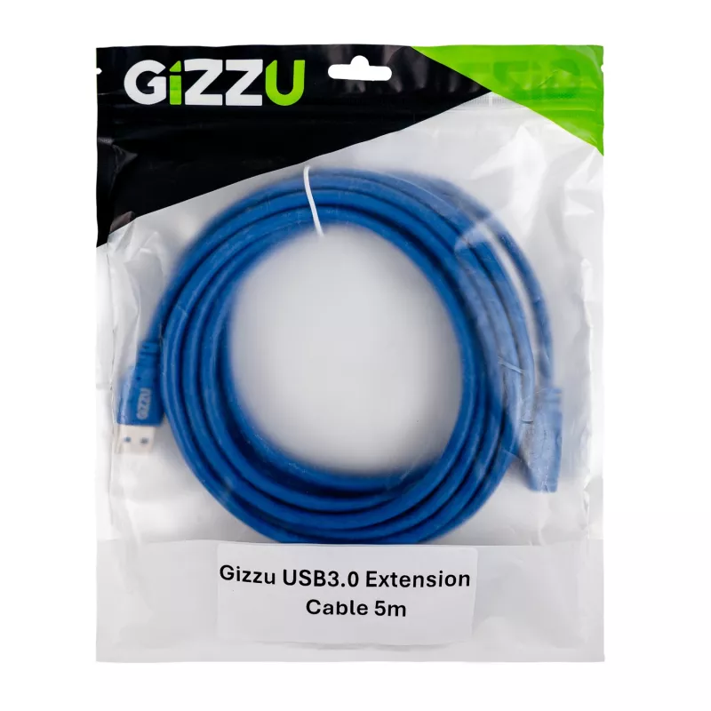 Gizzu Καλώδιο Επέκτασης USB 3.0 5m - Μπλε