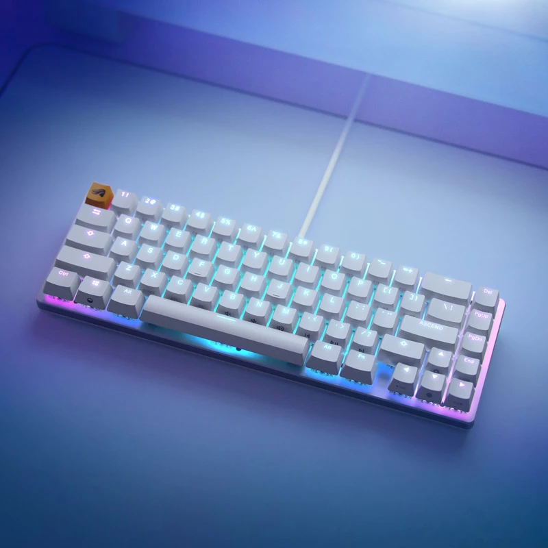 Glorious GMMK 2 Compact Πληκτρολόγιο - Fox Switches, Σκανδιναβικό Layout, Λευκό