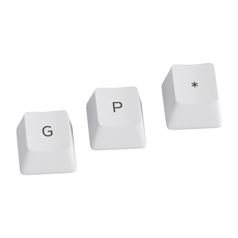 Glorious GPBT Πλήκτρα - 115 πλήκτρα PBT, ISO, ES Layout, Arctic White