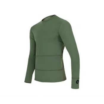 Glovii GJ1CM Θερμαινόμενο Baselayer μπλούζα, στρογγυλή λαιμόκοψη, μακρύ μανίκι, μαύρο