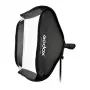 Godox SFGV8080 80x80cm ασημί softbox με πλέγμα με στήριξη Bowens, πλέγμα 40°, εσωτερικό και εξωτερικό διαχύτη, γρήγορο στήσιμο