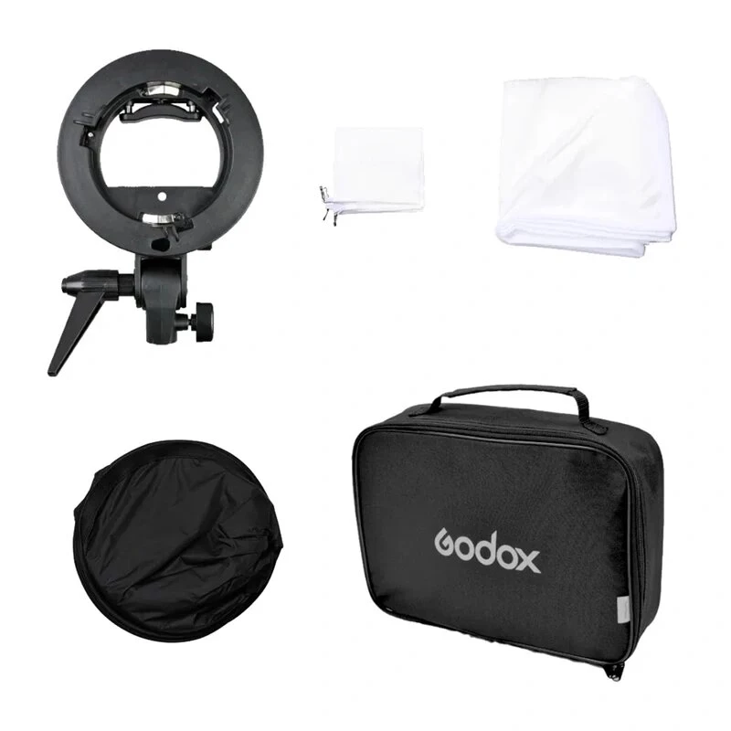 Godox SFUV6060 S-Type Speedlite βραχίονας με 60x60cm Softbox και τσάντα μεταφοράς κιτ
