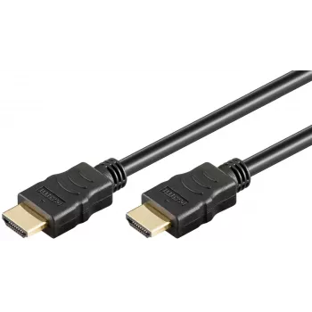 Goobay 80101 Καλώδιο HDMI High-Speed με Ethernet, 1 m, Μαύρο